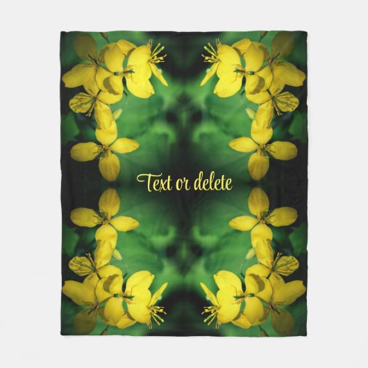 Hübsch Gelbe Wildblumen Abstrakt Personalisiert Fleecedecke (Vorderseite)
