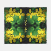 Hübsch Gelbe Wildblumen Abstrakt Personalisiert Fleecedecke (Vorderseite (Horizontal))