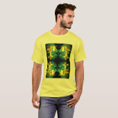 Hübsch Gelbe Wildblumen Abstrakt T-Shirt (Vorne ganz)