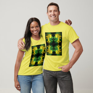 Hübsch Gelbe Wildblumen Abstrakt T-Shirt