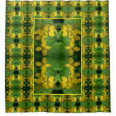 Hübsch Gelbe Wildblumen Abstraktes Muster Duschvorhang (Vorderseite)