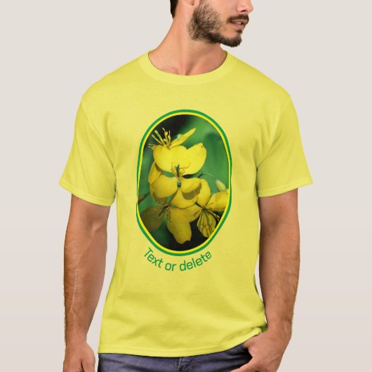 Hübsch Gelbe Wildblumen Personalisiert T-Shirt (Vorderseite)