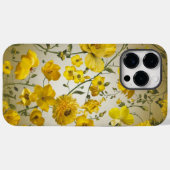 Hübsch-gelber Blumenhintergrund Case-Mate iPhone Hülle (Rückseite (Horizontal))
