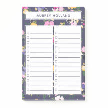 Hübsch-gelbes Lila Blumenmuster für Listen