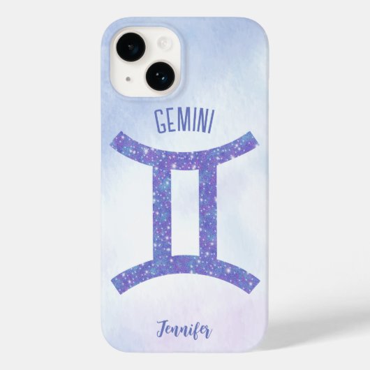 Hübsch Gemini Astrologie Signieren Personalisiert Case-Mate iPhone Hülle (Rückseite)