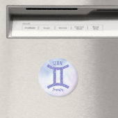 Hübsch Gemini Astrologie Signieren Personalisiert Magnet (In Situ (Geschirrspüler))