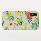 Hübsch gemischte Blume und Blätter Case-Mate iPhone Hülle (Rückseite (Horizontal))