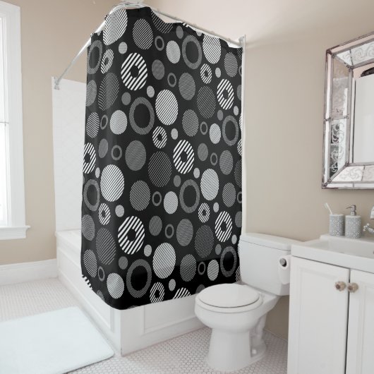 Hübsch Geometrisch dekorativ, auffallend Duschvorhang (Beispiel)