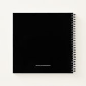 Hübsch geometrisch Schwarz-weißes Monogramm Notizblock (Rückseite)