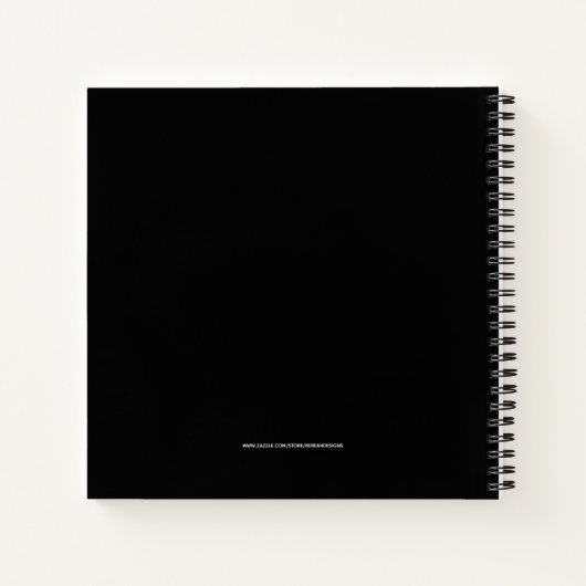 Hübsch geometrisch Schwarz-weißes Monogramm Notizblock (Rückseite)