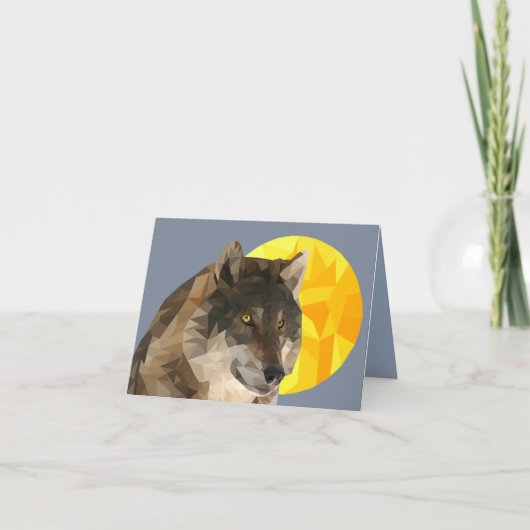 Hübsch Geometrische Wolf Art Grußkarte Karte (Vorderseite)