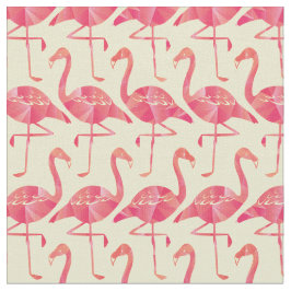 Hübsch geometrisches rosa Flamingos-Muster Stoff