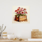 Hübsch gepflanzte Aster-Blume Poster (Küche)