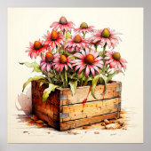 Hübsch gepflanzte Aster-Blume Poster (Vorne)