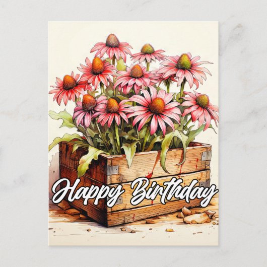 Hübsch gepflanzte Aster-Blume Postkarte (Vorderseite)