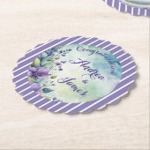 Hübsch gestreift Lavendel und Floral Untersetzer (angewinkelt)