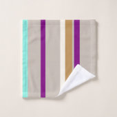 Hübsch gestreiftes HandtuchSet Badhandtuch Set (Waschlappen)