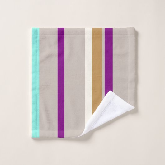 Hübsch gestreiftes HandtuchSet Badhandtuch Set (Waschlappen)