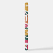 Hübsch gestrichen Florals Magenta Orange Name iPhone Hülle (Rechte Seite)