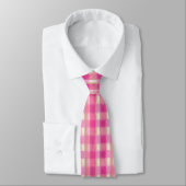 Hübsch gestrichen Rosa Kariert - Neck Tie Krawatte (Gebunden)