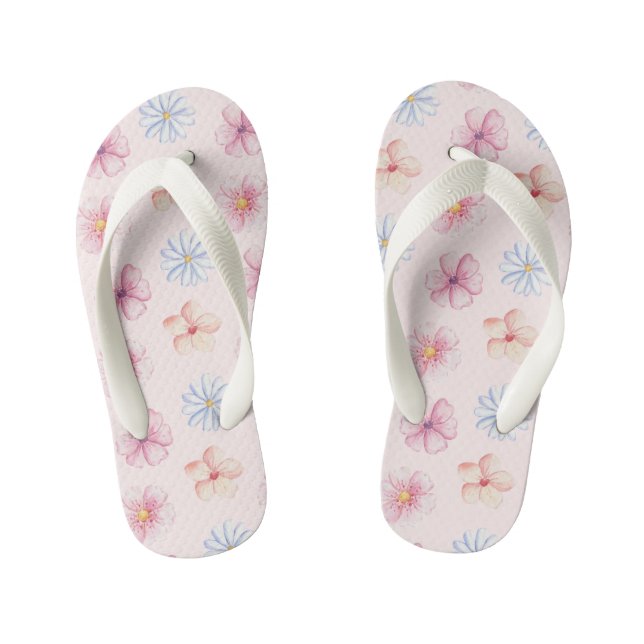 Hübsch gestrichene Blume Mädchen Flip Flops Kinderbadesandalen (Fußbett)