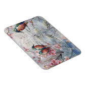 Hübsch gestrichene Kingfisher und Blume Magnet (Rechte Seite)