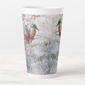 Hübsch gestrichene Kingfisher und Blume Milchtasse (Vorderseite)