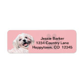 Hübsch gestrichene maltesische Rücksendeadresse (Vorne)