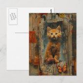 Hübsch Ginger Kitten Collage Postkarte (Vorne/Hinten)