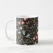 Hübsch Girl Floral Muster Blau Kaffeetasse (Links)