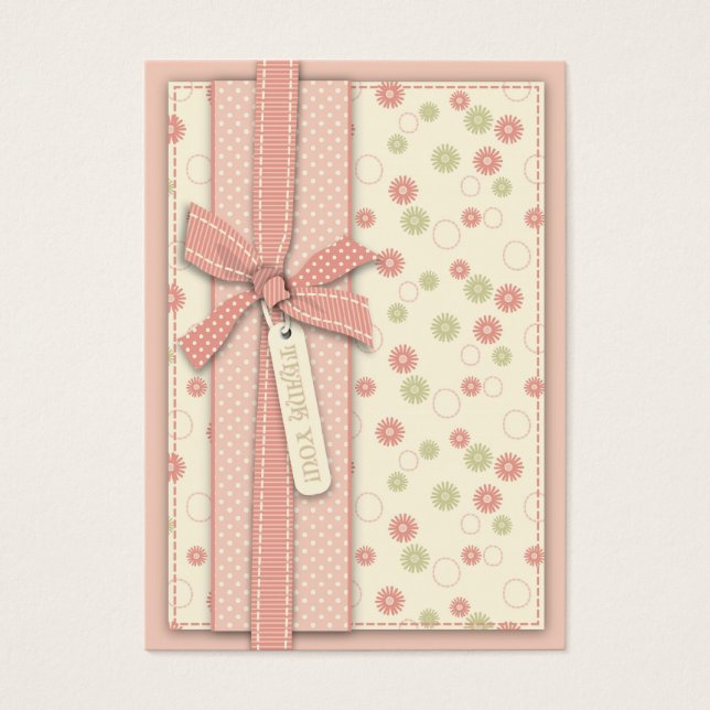 Hübsch Girl Floral TY Notecard (Vorderseite)