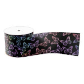 Hübsch Girl Pastel Butterfly Muster Iridescent Ripsband (Spule)