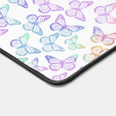 Hübsch Girl Pastel Butterfly Muster Iridescent Schreibtischunterlage (Ecke)