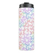 Hübsch Girl Pastel Butterfly Muster Iridescent Thermosbecher (Vorderseite)