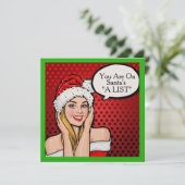 Hübsch Girl Retro Pop Einladung (Stehend Vorderseite)