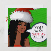 Hübsch Girl Retro Pop Einladung (Vorne/Hinten)