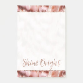 Hübsch Girl Rose Gold Zebra Glitzer Shine Bright Post-it Klebezettel