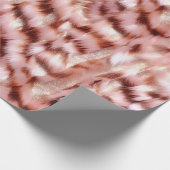 Hübsch Girl Rose Gold Zebra Glitzy Geschenkpapier (Ecke)