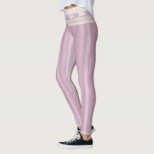 Hübsch Girlie Lilac Design Lace Border Yoga Leggings (Links)
