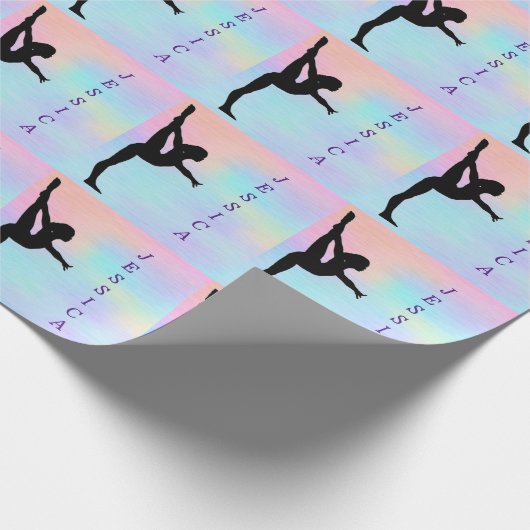 Hübsch Girls Gymnastik Pastel Wrapping Paper Geschenkpapier (Ecke)