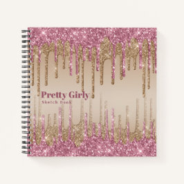 Hübsch Girly Glitzer Glam Sketchbook Doodles Notes Notizblock