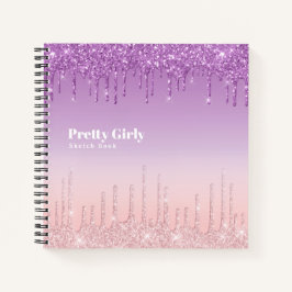 Hübsch Girly Glitzer Glam Sketchbook Doodles Notes Notizblock