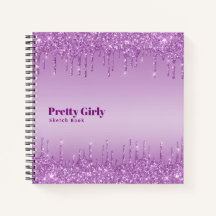 Hübsch Girly Glitzer Glam Sketchbook Doodles Notes