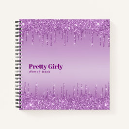 Hübsch Girly Glitzer Glam Sketchbook Doodles Notes Notizblock