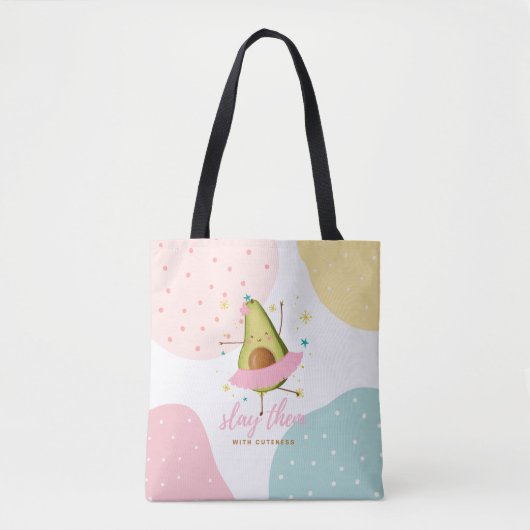 Hübsch Girly Kawaii Avocado Ballerina Slay ihnen Tasche (Vorderseite)