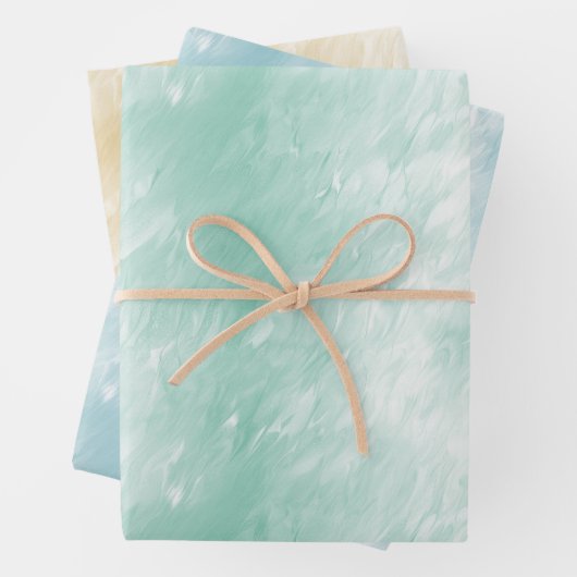 Hübsch Girly Mint Aqua Yellow Geschenkpapier Set (Beispiel)