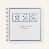 Hübsch Girly Modern Minimalistisch Notizblock (Vorderseite)