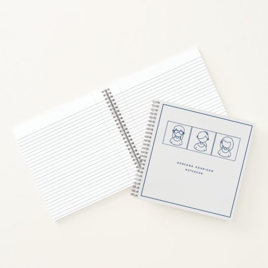 Hübsch Girly Modern Minimalistisch Notizblock (Innenseite)