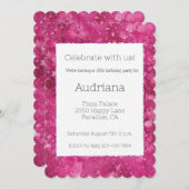 Hübsch Girly Pink Abstrakt 16. Geburtstag Einladung (Vorne/Hinten)