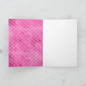 Hübsch Girly Pink Mermaid Karte (Innenseite)